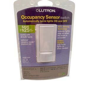 Lutron Maestro Occupancy Sensor Switch Single Pole White MS-OPS2H-WH Automatic L